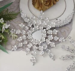 壁飾り 可愛い ウォールオブジェ アイアン マチルドエム フランス フラワー オーナメント  (486) ホワイト 壁掛け 壁面装飾 可愛