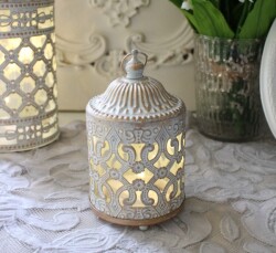 LED ランタン キャンドルライト マチルドエム フランス LEDランタン アイアン＆ガラス ショート (528) ランタン キャンドル 可愛