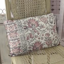 クッション フランス マチルドエム 長方形 フラワー 花柄 おしゃれ (769) 45×30cm アクセントクッション 飾り マチルドM Mathild