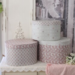 アンティーク風 軽量 収納ボックス おしゃれ ３個セット マチルドエム フランス オーバルボックス ボックス (963) 収納 小物入れ