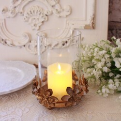 フラワー キャンドルホルダー ゴールド キャンドルスタンド おしゃれ (991) アンティーク調 マチルドエム フランス マチルドM Ma