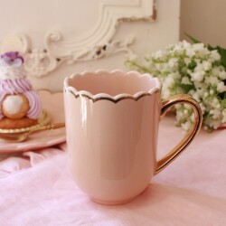マグカップ ピンク マグ 輸入食器 可愛い ゴールド マチルドエム フランス （944）磁器 マチルドM Mathilde M. 陶器 可愛いマグ