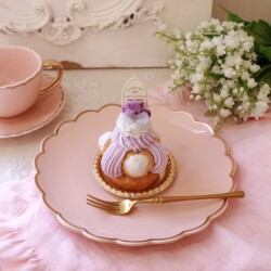 プレート ピンク デザートプレート ケーキ皿 ケーキプレート マチルドエム フランス（946）磁器 マチルドM Mathilde M. 陶器 シ