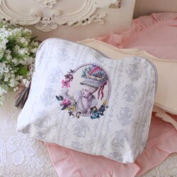 ポーチ 旅行用ポーチ マチルドエム フランス 化粧ポーチ コスメポーチ アントワネット ラージ 大きい L (145) 撥水 旅行用 ホワ