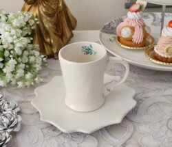 カップ＆ソーサー 陶器 Ｃ＆Ｓ ティーカップ コーヒーカップ アンティーク風 アンティーク調  (415）マチルドエム フランス マチ