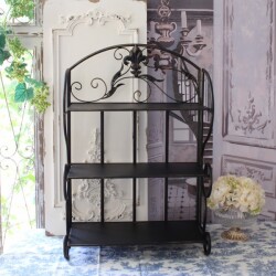 アイアン製 3段 シェルフ アンティーク調 アイアンラック おしゃれ 飾り棚 (859) ダークブロンズ 棚 花台 調味料棚 ラック ロコ