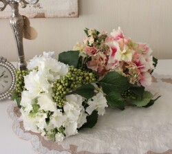 アジサイブーケ あじさい ブーケ 造花 アジサイ ブーケ 紫陽花 ホワイト ピンク シルクフラワー アーティフィシャルフラワー イ