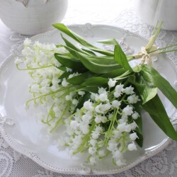 すずらん スズラン 造花 2束セット（計6本） ブーケ 花束 ブッシュ 鈴蘭 ミュゲ ナチュラル 造花 シルクフラワー アーティフィシ