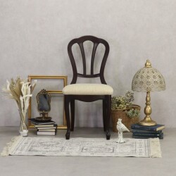 デスクチェア ブラウン リビングチェア 椅子 猫脚 ヨーロピアン フルール クラシック 東海家具 家具 ロココ調 アンティーク 姫家