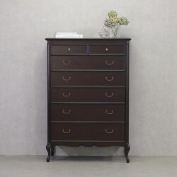 ハイチェスト チェスト ブラウン 90 引き出し収納 リビングチェスト 収納家具 輸入家具 洋風 ヨーロピアン フルール 東海家具 フ