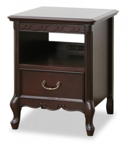 ナイトテーブル サイドテーブル ベッドサイドテーブル ブラウン 輸入家具 洋風 ヨーロピアン フルール アンティーク調 東海家具 
