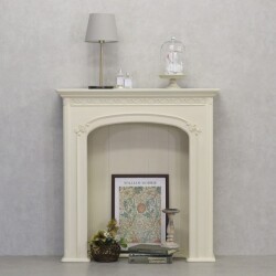 マントルピース 白家具 飾り棚 シェルフ コンソール 洋風 ヨーロピアン フルール ホワイト 東海家具 家具 フレンチ シャビーシッ