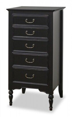 チェスト 引き出し付き スリムチェスト アンティーク調 ノワール 収納チェスト ブラック シャビーシック フレンチ家具 アンティ