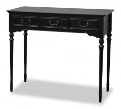 コンソール 引き出し付き ブラック ノワール コンソールテーブル シャビーシック フレンチ家具 アンティーク風 ヨーロピアン 東