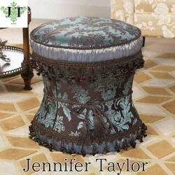 スツール オットマン ブルー ブラウン ジェニファーテイラー Carlisle チェア エレガント ロココ調 姫系 クラシック アンティー