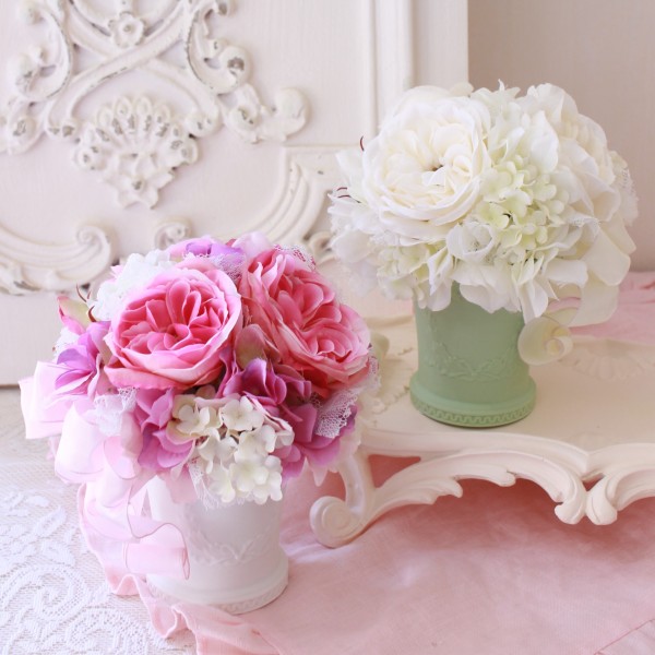 ローズ フラワーアレンジ ギフト 可愛い 造花 フラワーギフト フラワー