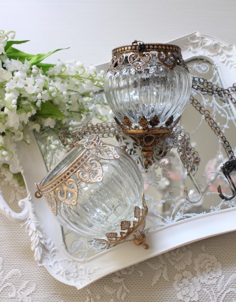 ☆アンティークメタルキャンドル吊り下げスタイル2個セット