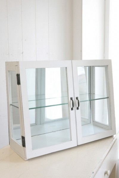 コレクションケース ブラン ダブルドアケース ガラスケース ホワイト