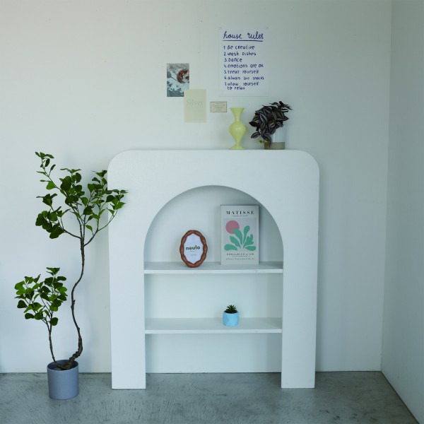 マントルピース 棚 ケイブ シェルフ ラック ホワイト 飾り棚