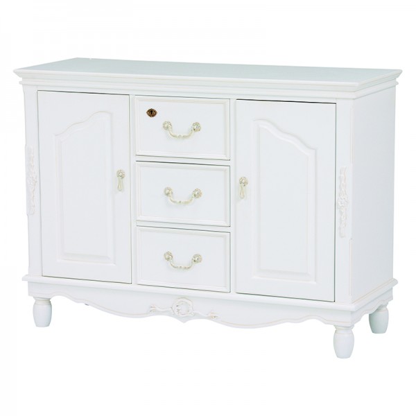 ロココ アンティーク キー付 フレンチ ホワイト チェスト ロココ アンティーク キー付 フレンチ ホワイト チェスト