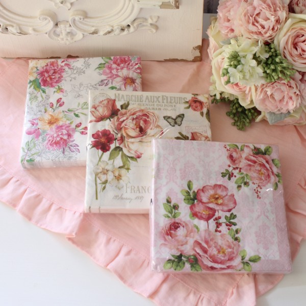 ペーパーナプキン ドイツ製 33cm角 紙ナプキン 花柄 薔薇 ローズ