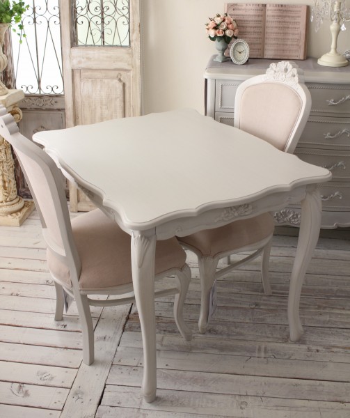 白家具 猫脚 ダイニングチェア 布張り アンティーク調 B アンティーク調 ダイニングチェア ホワイト 白家具 猫脚