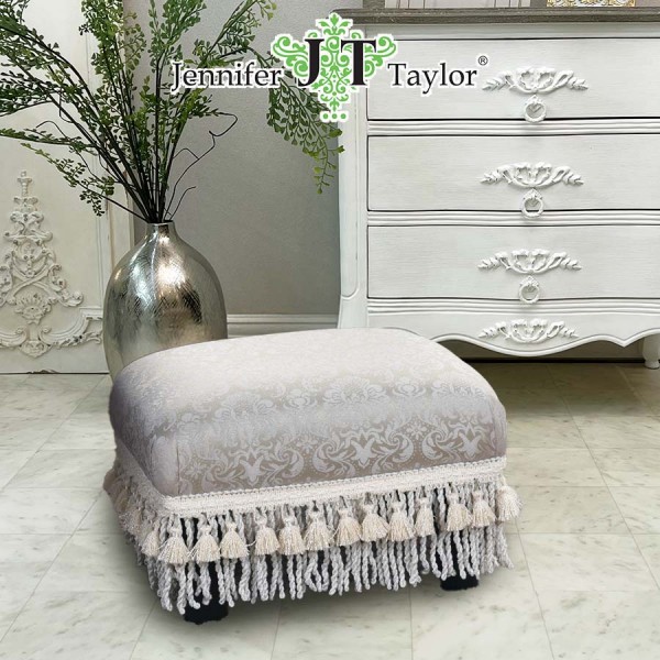 フットスツール フットレスト スツール オットマン 足置き ダマスク柄