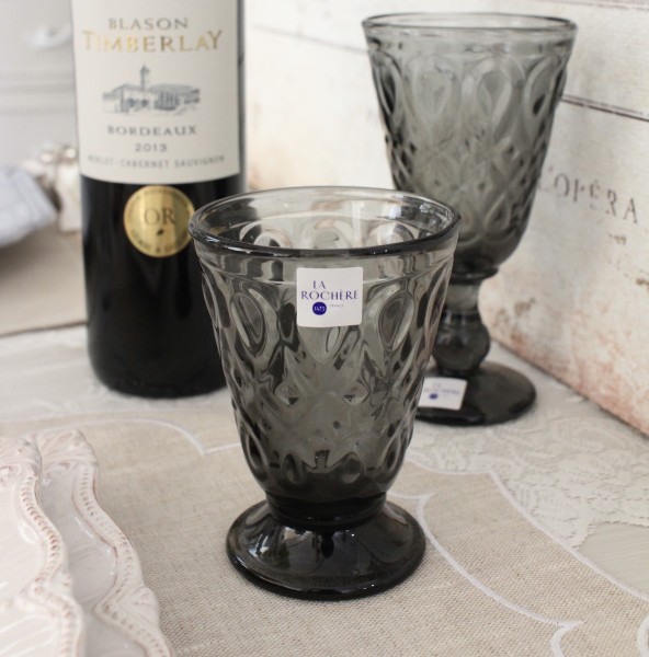 ガラス タンブラー グラス ゴブレット リヨネ グレー 200cc ウォーターグラス フランス製 ロシェル La Rochere フランス ラロシ