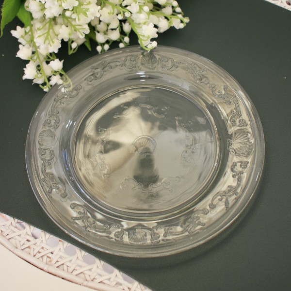 ロシェール フランス製 ガラス プレート 皿 ガラスプレート ヴェルサイユ 19cm La Rochere ラロシェール ケーキ ディナー ガラス