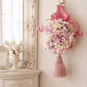 造花 壁飾り タッセルC フラワーアレンジ 壁掛け ギフト インテリア アレンジ アーティフィシャルフラワー シルクフラワー アー