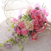 造花 スワッグ (縦型B）壁飾り フラワーアレンジメント 壁掛け ギフト アーティフィシャルフラワー シルクフラワー バラ 薔薇 か