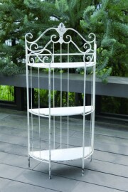 アイアン ３段シェルフ ホワイト アイアンラック パティオ スリーティアシェルフ アイアンシェルフ 棚 ３段ラック シャビーシッ