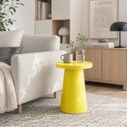 シトラス サイドテーブル 丸 イエロー ラウンドテーブル おしゃれ コーヒーテーブル 店舗什器 neulo 黄色 カフェ風 北欧 北欧モ
