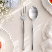 PARIS デザートカトラリー シルバー ケーキフォーク ティースプーン ステンレス製 可愛い 輸入 デザートスプーン 輸入食器 カト