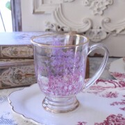 マグカップ ガラス トワルドジュイ ボルドー 洋食器 ガラス製マグ ガラスコップ フレンチ食器 アンティーク調 陶器 シャビーシッ