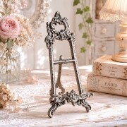 (SALE30%OFF) イーゼル シルバー アンティーク調 カードスタンド プレートスタンド ディスプレイスタンド メニュー立て (1551) 
