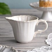 ミルクピッチャ― クリーマー ホワイト ミルクポット 陶器 白 おしゃれ ミルクピッチャー ノブレス ピッチャー 小物入れ かわいい