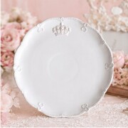 食器 クラウン ラウンドプレート Ｌ ディナープレート ホワイト メインプレート 25cm ランチプレート 洋食器 アンティーク調 陶