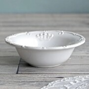 ロイヤルクラウン ボウル ホワイト サラダボウル 陶器 持き スープボウル 深皿 洋食器 アンティーク調 陶器製 シャビーシック 可