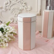 キャニスター 陶器 ピンク おしゃれ マチルドエム フランス 小物入れ ボックス ピンク  (980) バスルーム用品 綿棒入れ 輸入雑貨