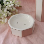 ソープディッシュ ピンク 可愛い ソープトレイ マチルドエム フランス 陶器 (982) 石鹸置き サニタリー マチルドM Mathilde M. 