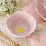 ティーカップ ピンク マグカップ フラワー かわいい チューリップ マチルドエム フランス（1201) マチルドM Mathilde M シャビー