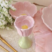 エッグカップ エッグスタンド ピンク フラワー 可愛い食器 チューリップ マチルドエム フランス（1202) マチルドM Mathilde M シ
