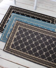 (SALE30%OFF) 玄関マット 室内用 フロアマット 60×90 ラグマット ラグ グレー ブラック ブルー 室内 おしゃれ ラグ 滑り止め付き