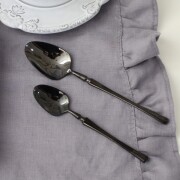 ティースプーン コーヒースプーン ブラック カトラリー ウィルマックス イングランド  wilmax ディバ 黒 ステンレス 輸入食器 モ