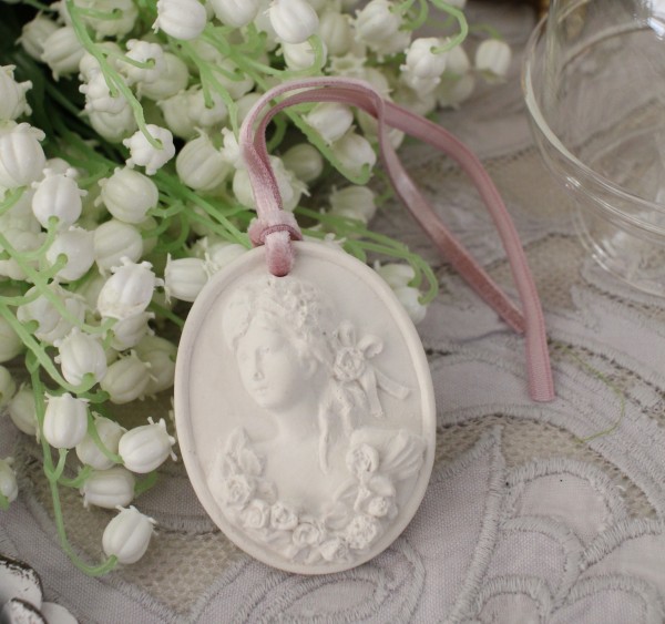 アロマプレート カメオ 貴婦人 アンティーク風 アロマディフューザー マチルドエム フランス センティッドデコ マーキーズ (468)