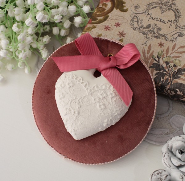 可愛い ハート壁飾り アロマ アロマストーン マチルドエム フランス センティッドデコ ハート 壁掛け マーキーズ (378) アロマス