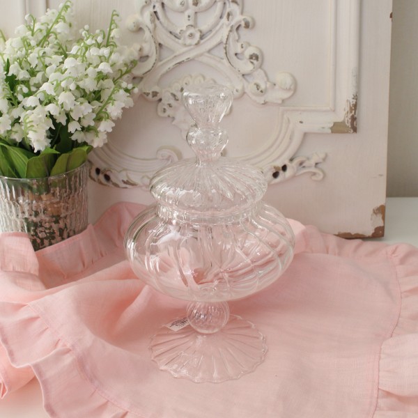 ガラスキャニスター ガラス製 キャニスター フランス マチルドエム キャニスター Ｓ ガラス (288) 蓋付 ガラスケース 可愛い マ