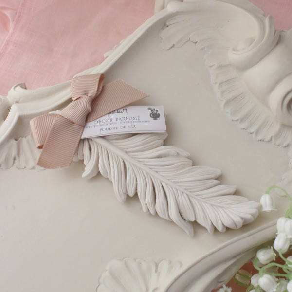 可愛い アロマ オブジェ マチルドエム フランス センティッドデコ フェザー Ｌ ライスパウダー (629)  アロマストーン 飾り マチ