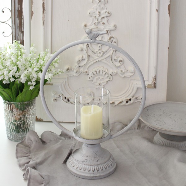 アイアン キャンドルホルダー グレー キャンドルスタンド シャビーシック (618) マチルドエム フランス ディスプレイ 可愛い マ